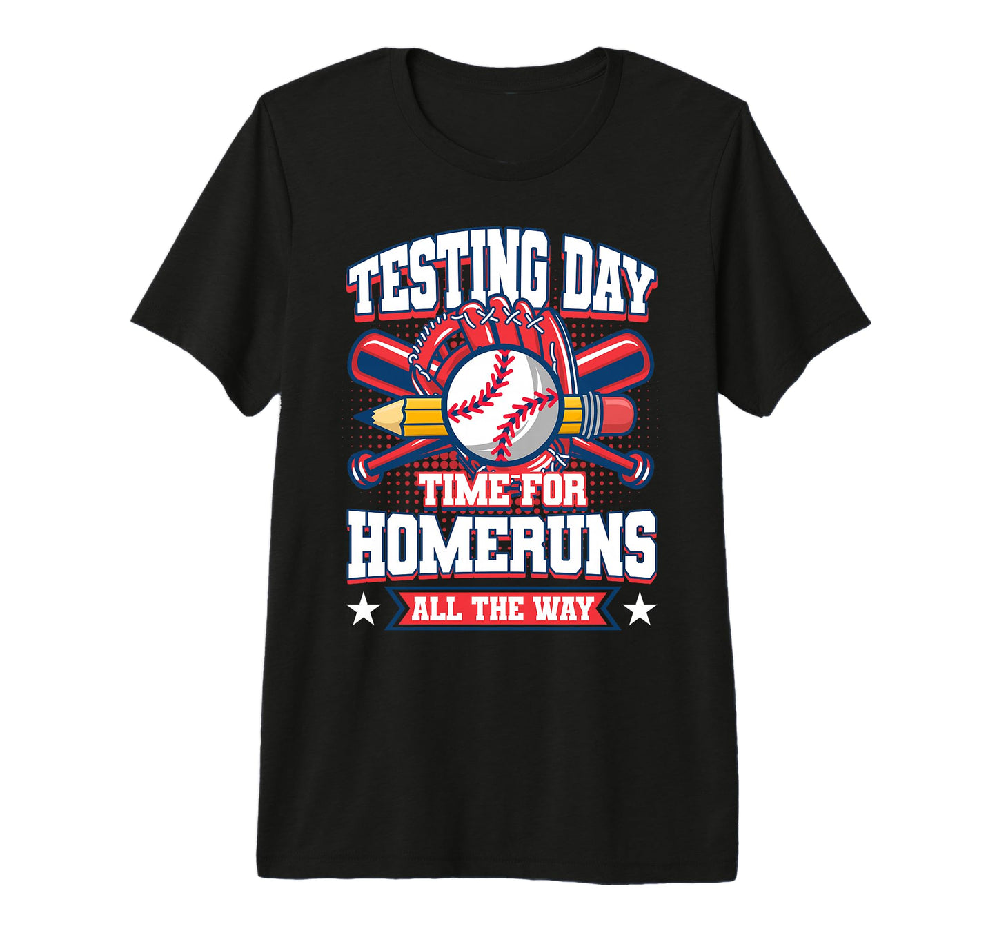 Testing Day Teacher Baseball Bat T-Shirt - Minimalist Print Men Women - T-Shirt, Sweatshirt, Hoodie