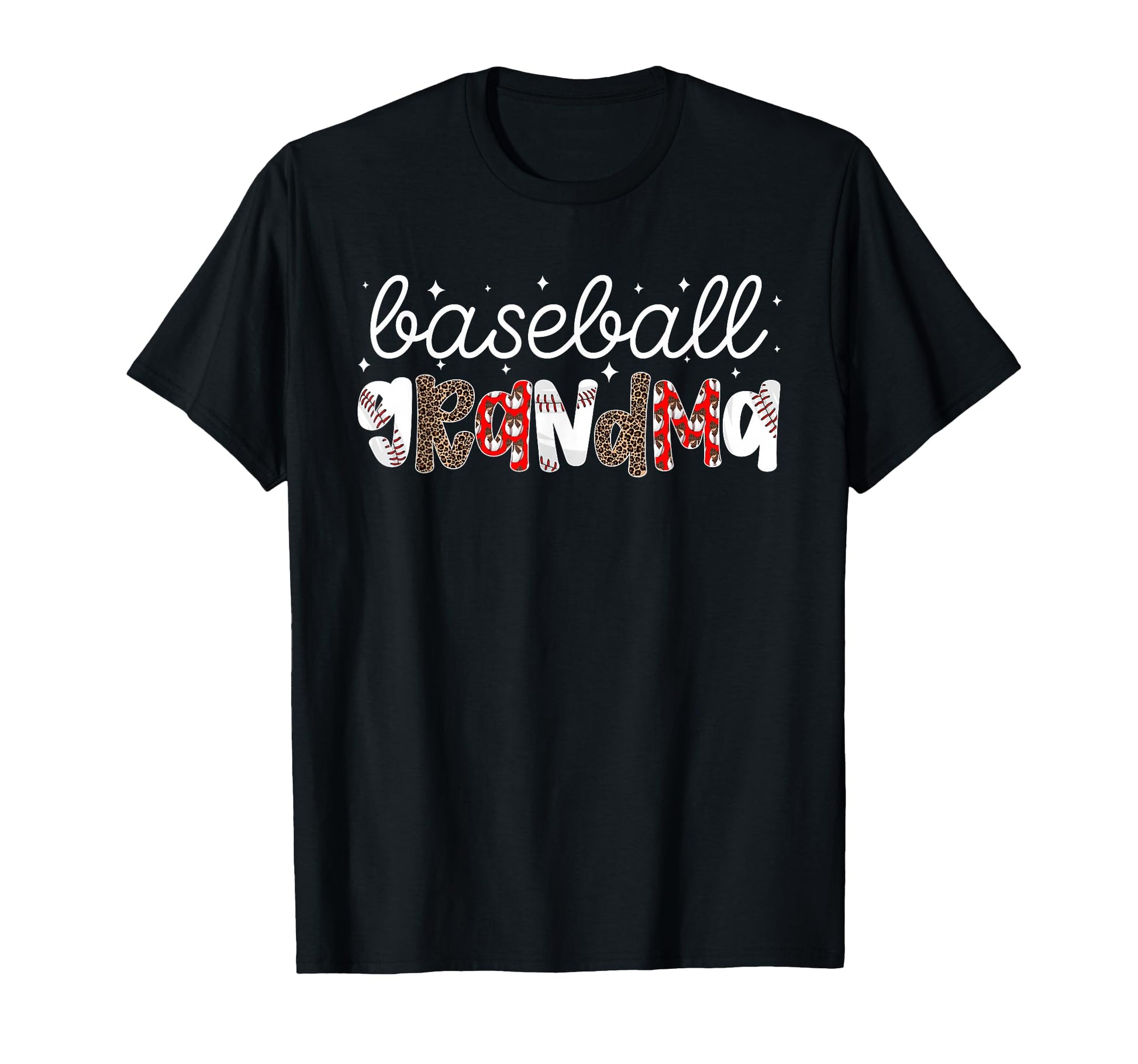 Baseball Grandma Leopard Grandma Baseball T-Shirt - Graphic Print Unisex - T-Shirt, Sweatshirt, Hoodie