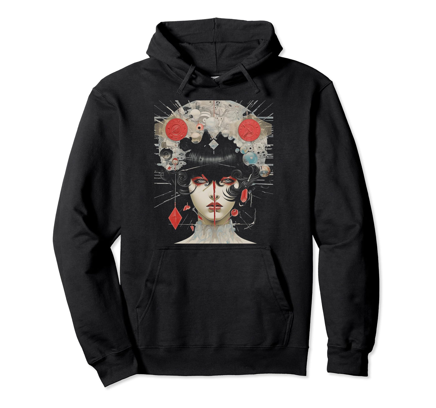 Japanese Y2K Aesthetic Surreal Tokyo Hoodie - Custom Art Print for Adults - T-Shirt, Sweatshirt, Hoodie