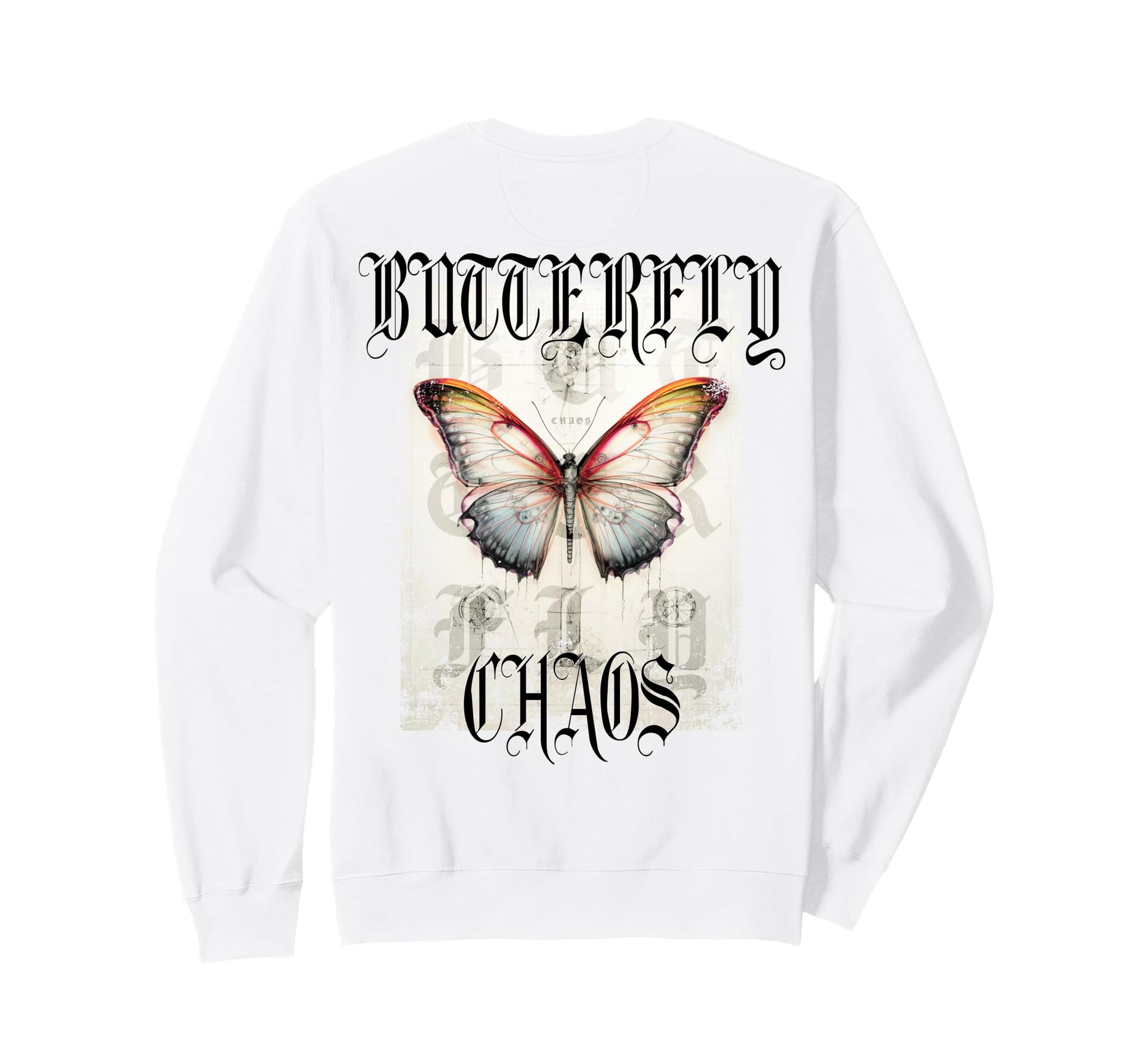 Y2K Back Streetwear Butterfly Sweatshirt - Unique Graphic Unisex - T-Shirt, Sweatshirt, Hoodie