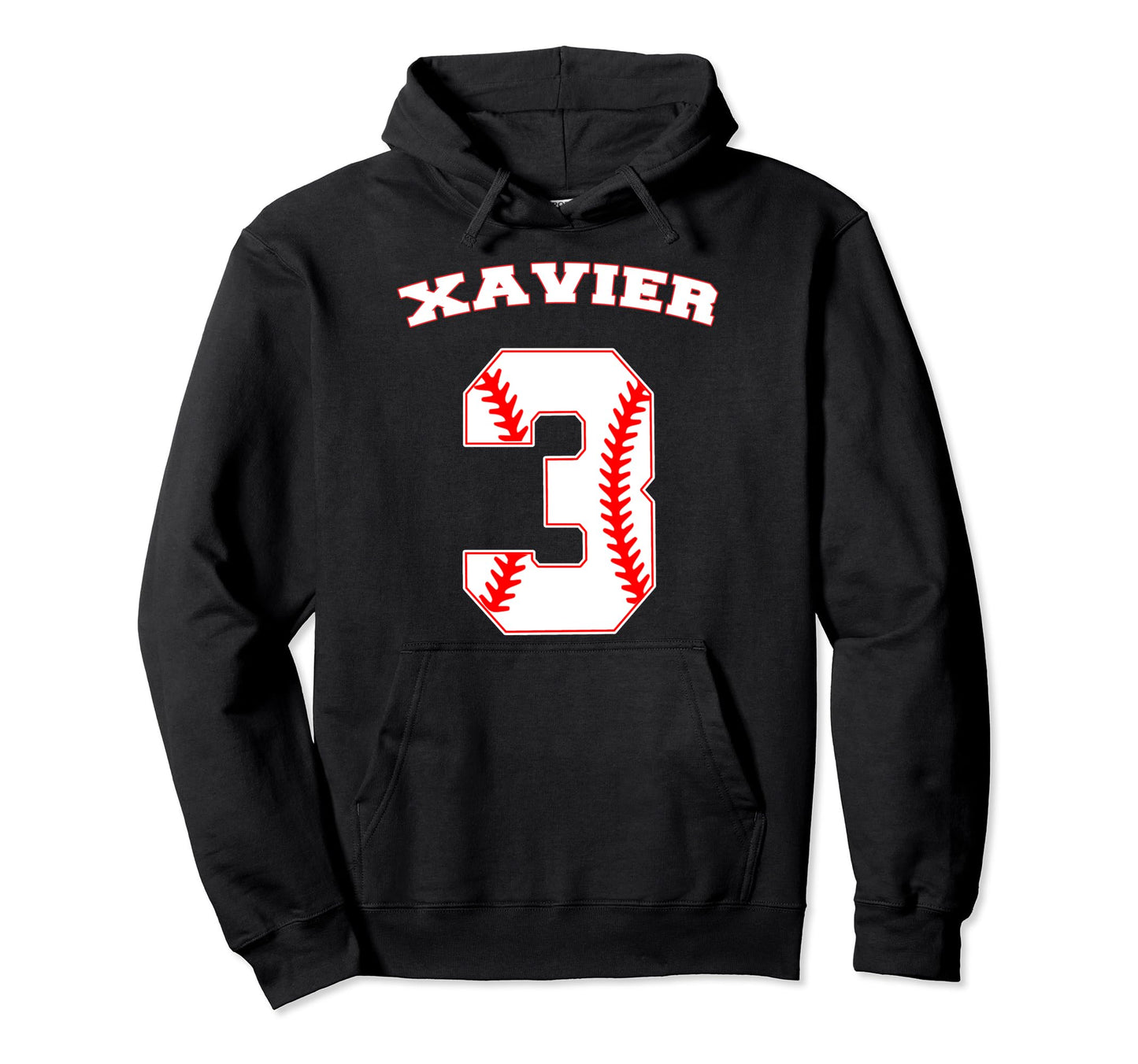 Xavier Baseball Name Three Years Hoodie - Casual Everyday Wear Men Women - T-Shirt, Sweatshirt, Hoodie