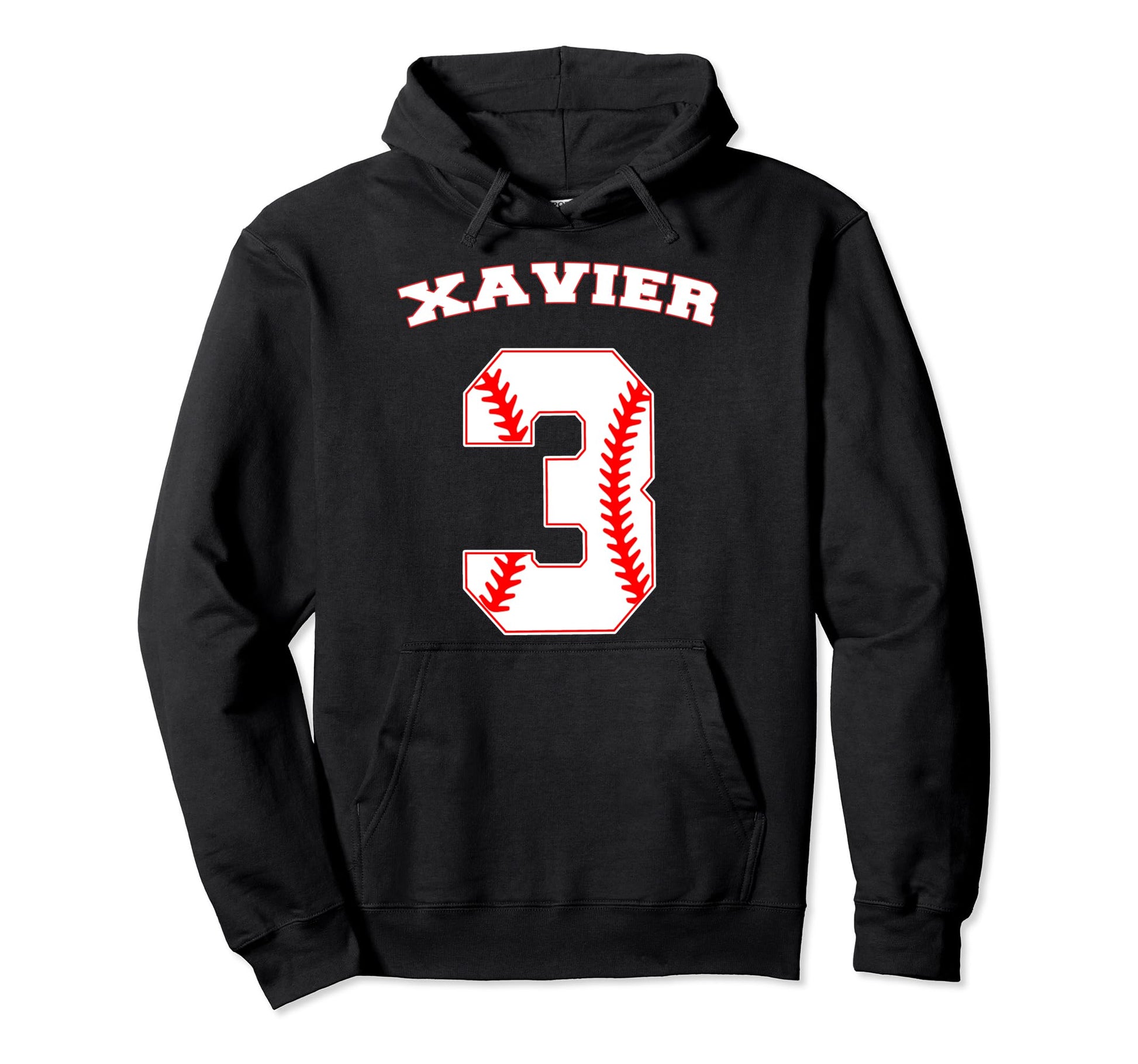 Xavier Baseball Name Three Years Hoodie - Casual Everyday Wear Men Women - T-Shirt, Sweatshirt, Hoodie