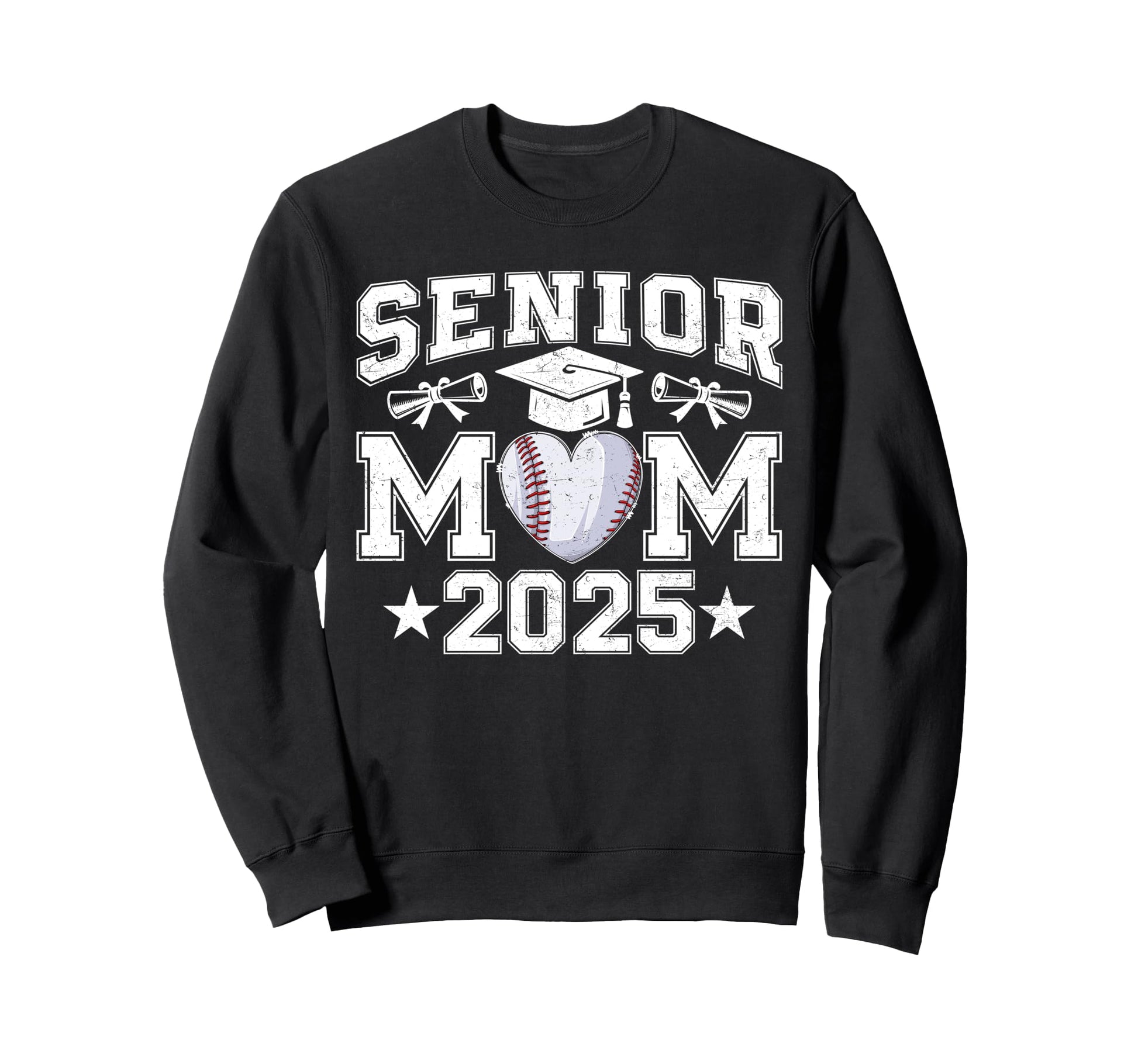 Senior Mom 2025 Baseball Class 2025 Sweatshirt - Custom Art Print Unisex - T-Shirt, Sweatshirt, Hoodie