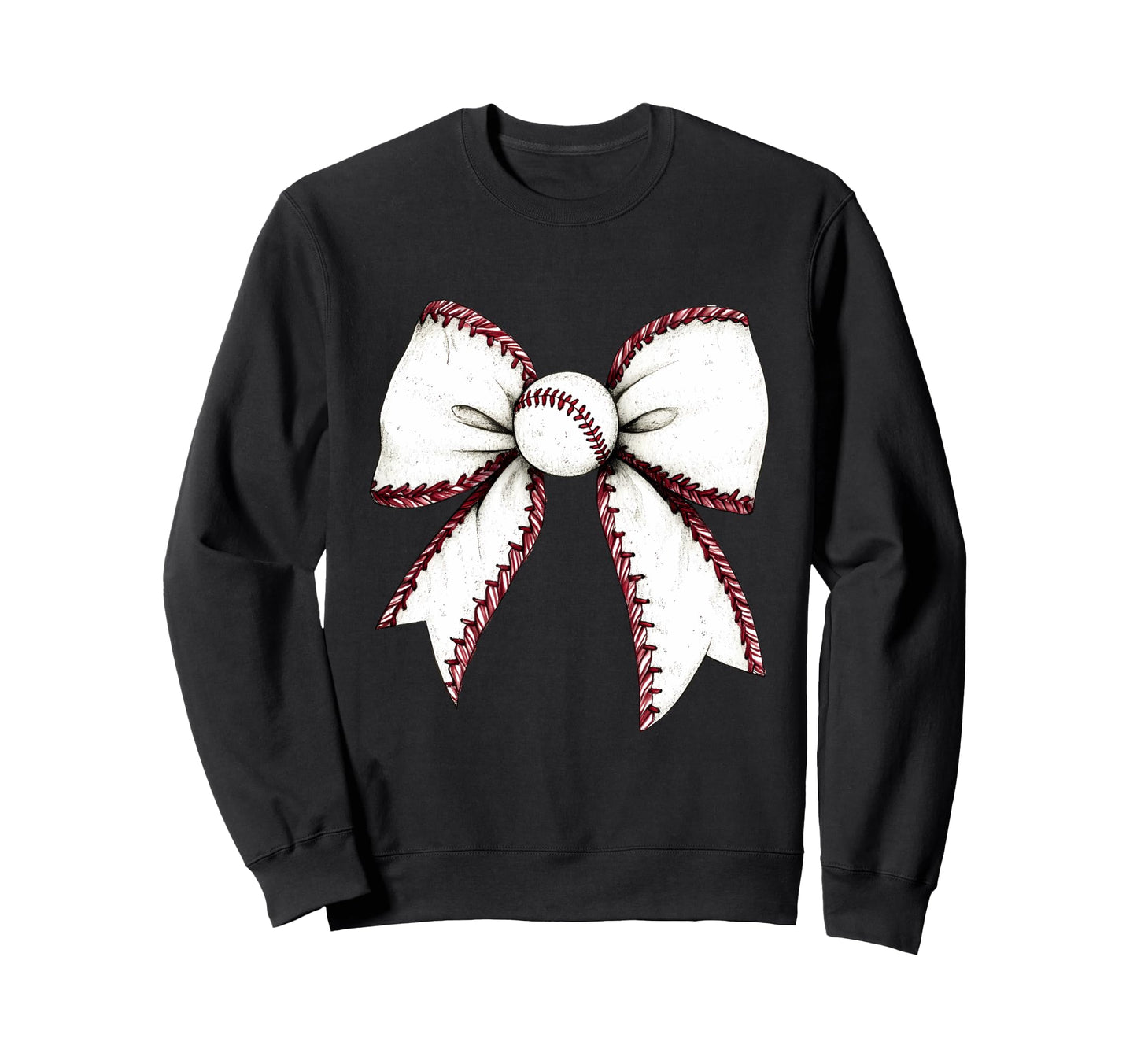 Baseball Coquette Bow Baseball Sweatshirt - Fun Novelty Design Men Women - T-Shirt, Sweatshirt, Hoodie
