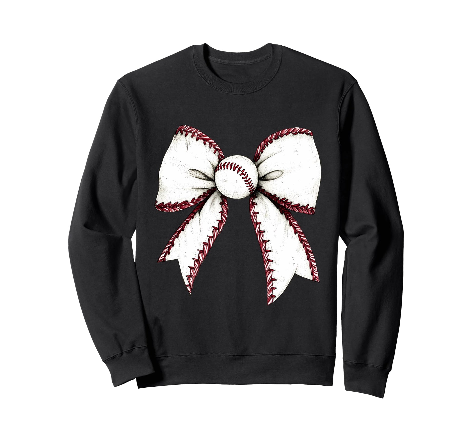 Baseball Coquette Bow Baseball Sweatshirt - Fun Novelty Design Men Women - T-Shirt, Sweatshirt, Hoodie