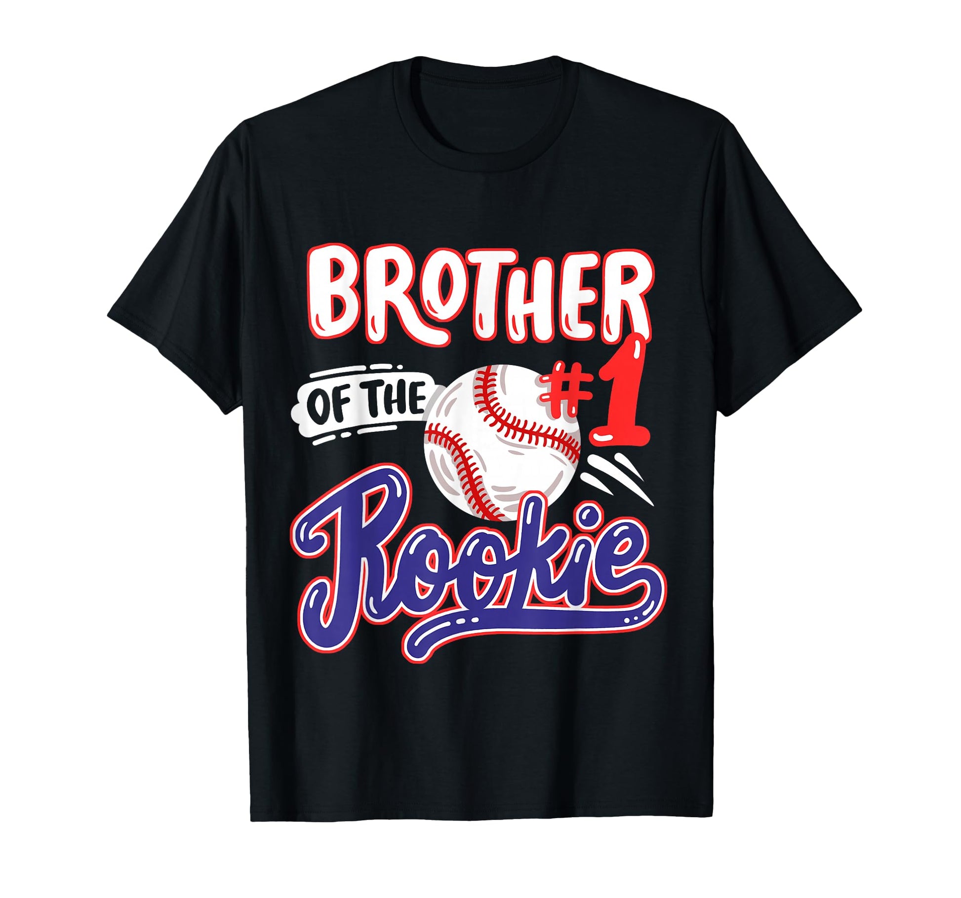 Brother Rookie 1St Baseball Birthday T-Shirt - Aesthetic Graphic Unisex - T-Shirt, Sweatshirt, Hoodie