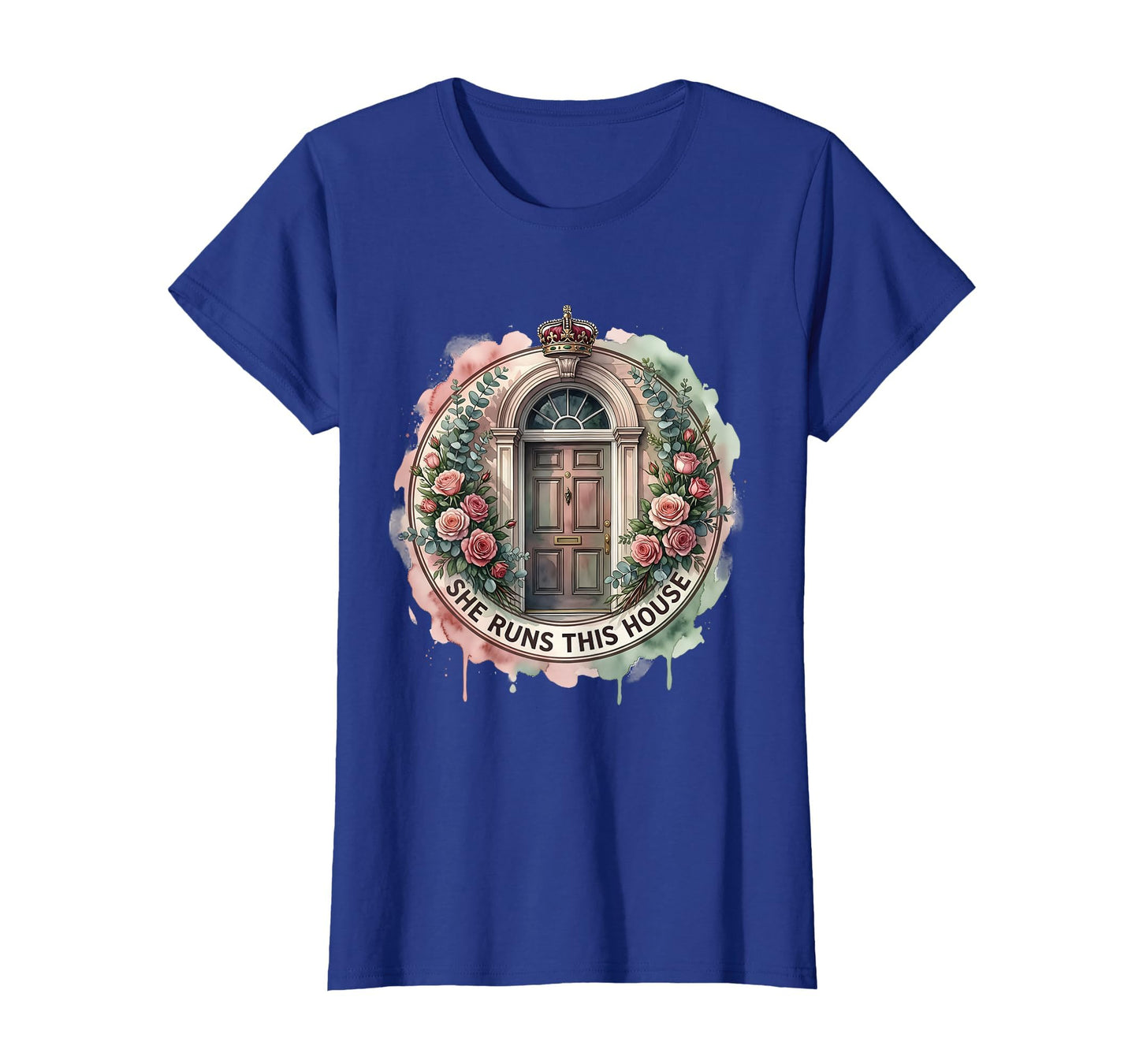 She Runs This House Bold Wife T-Shirt - Novelty Apparel Unisex - T-Shirt, Sweatshirt, Hoodie