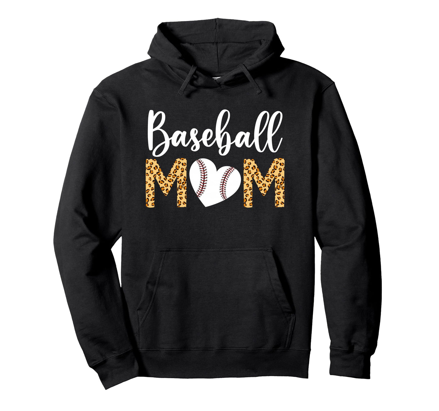 Baseball Mom Mothers Day Leopard Plaid Hoodie - Custom Art Print Unisex - T-Shirt, Sweatshirt, Hoodie