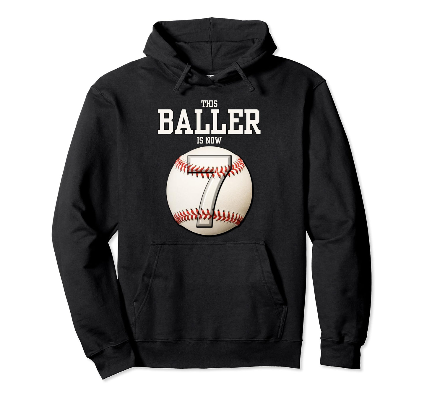 7 Years Old Baseball Themed 7Th Birthday Hoodie - Graphic Print Unisex - T-Shirt, Sweatshirt, Hoodie
