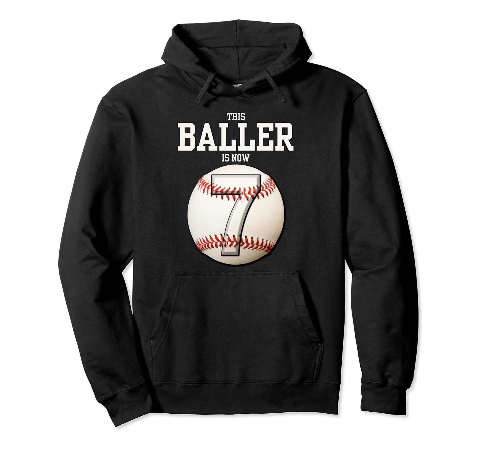 7 Years Old Baseball Themed 7Th Birthday Hoodie - Graphic Print Unisex - T-Shirt, Sweatshirt, Hoodie