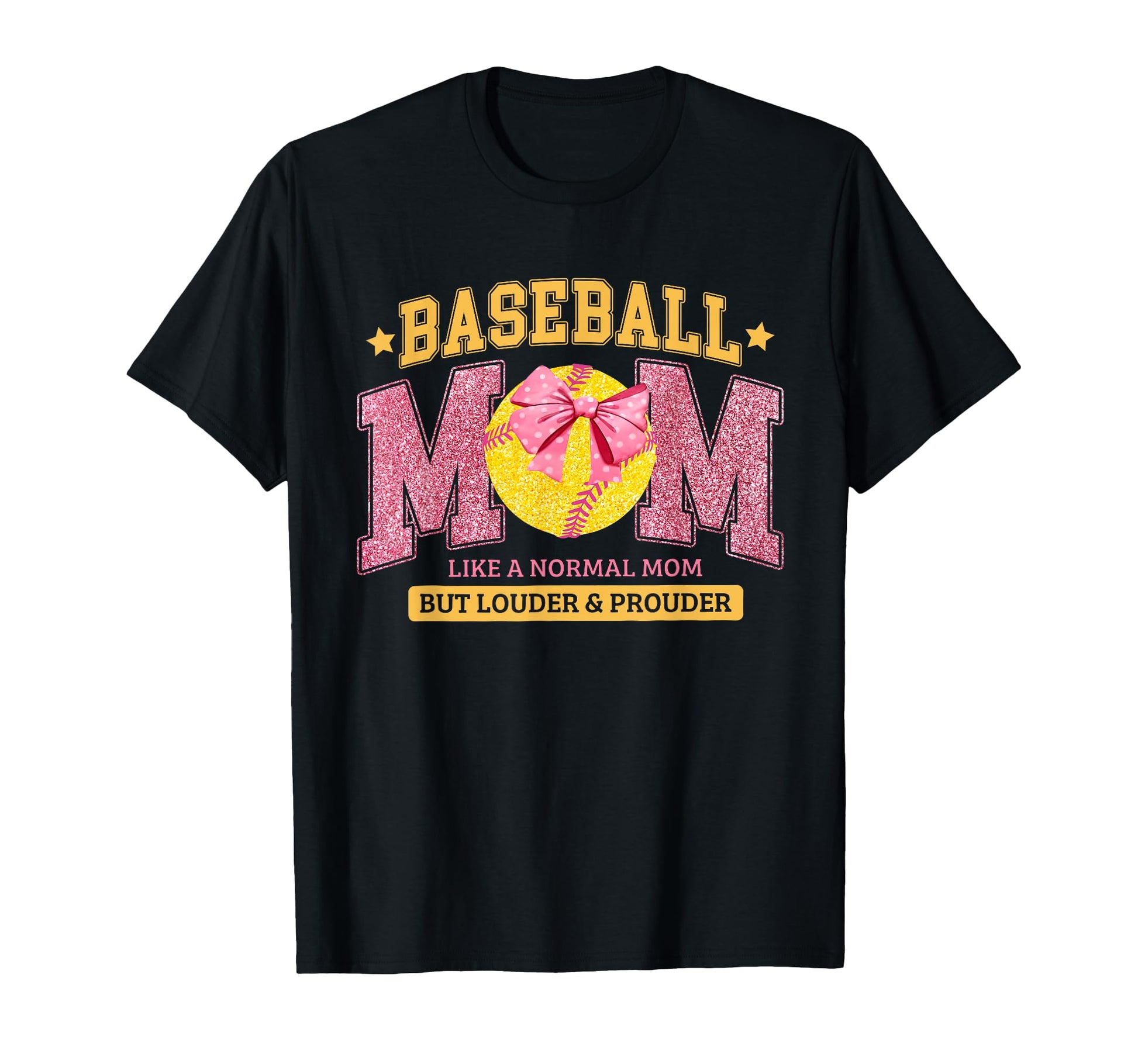 Coquette Baseball Mom Bow Like Normal Mom T-Shirt - Novelty Apparel Unisex - T-Shirt, Sweatshirt, Hoodie