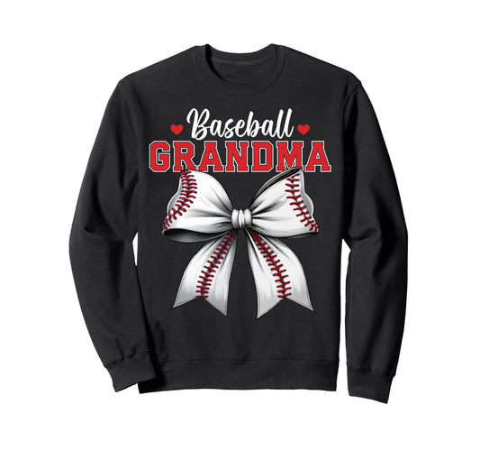Baseball Grandma Coquette Baseball Sweatshirt - Fun Novelty Design Unisex - T-Shirt, Sweatshirt, Hoodie