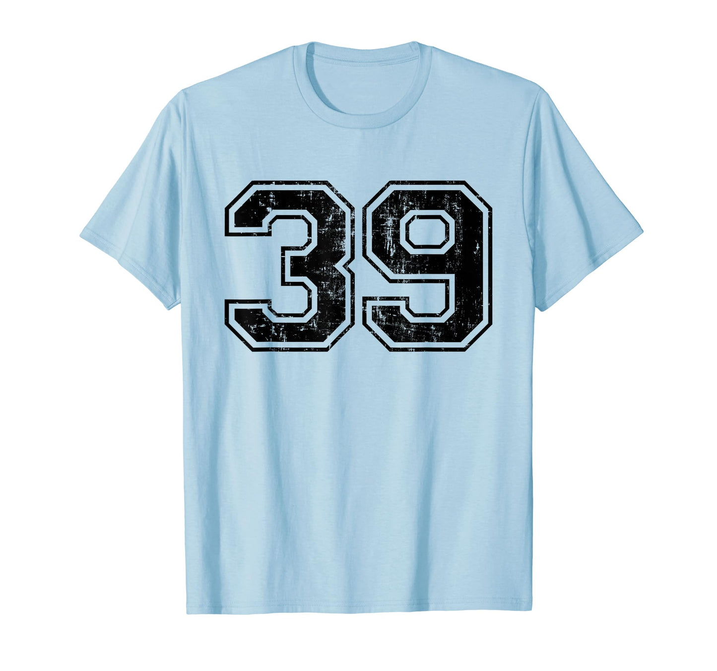 Number 39 Varsity Distressed Sport Team T-Shirt - Trendy Graphic Men Women - T-Shirt, Sweatshirt, Hoodie