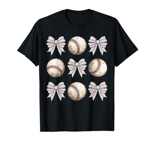 Baseball Coquette Baseball Bow Game T-Shirt - Fun Novelty Design Unisex - T-Shirt, Sweatshirt, Hoodie