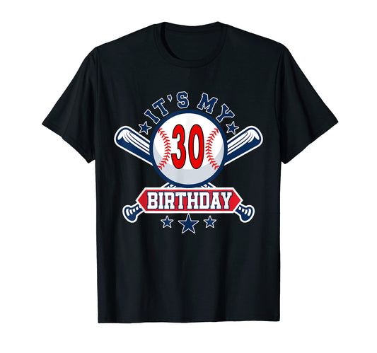 30 Years Old Baseball Player 30Th T-Shirt - Minimalist Print Men Women - T-Shirt, Sweatshirt, Hoodie