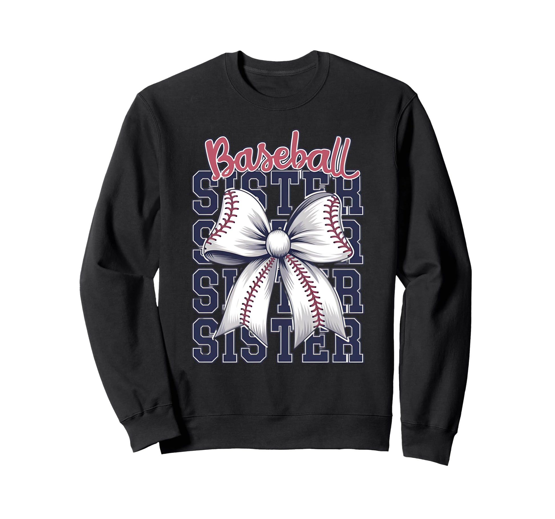 Baseball Sister Coquette Bow Sweatshirt - Aesthetic Graphic Unisex - T-Shirt, Sweatshirt, Hoodie