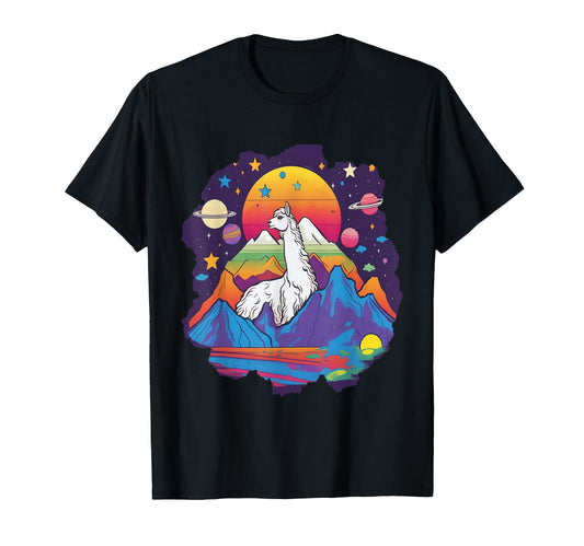 Alpaca Galaxy Cotopaxi National Park T-Shirt - Novelty Apparel Men Women - T-Shirt, Sweatshirt, Hoodie