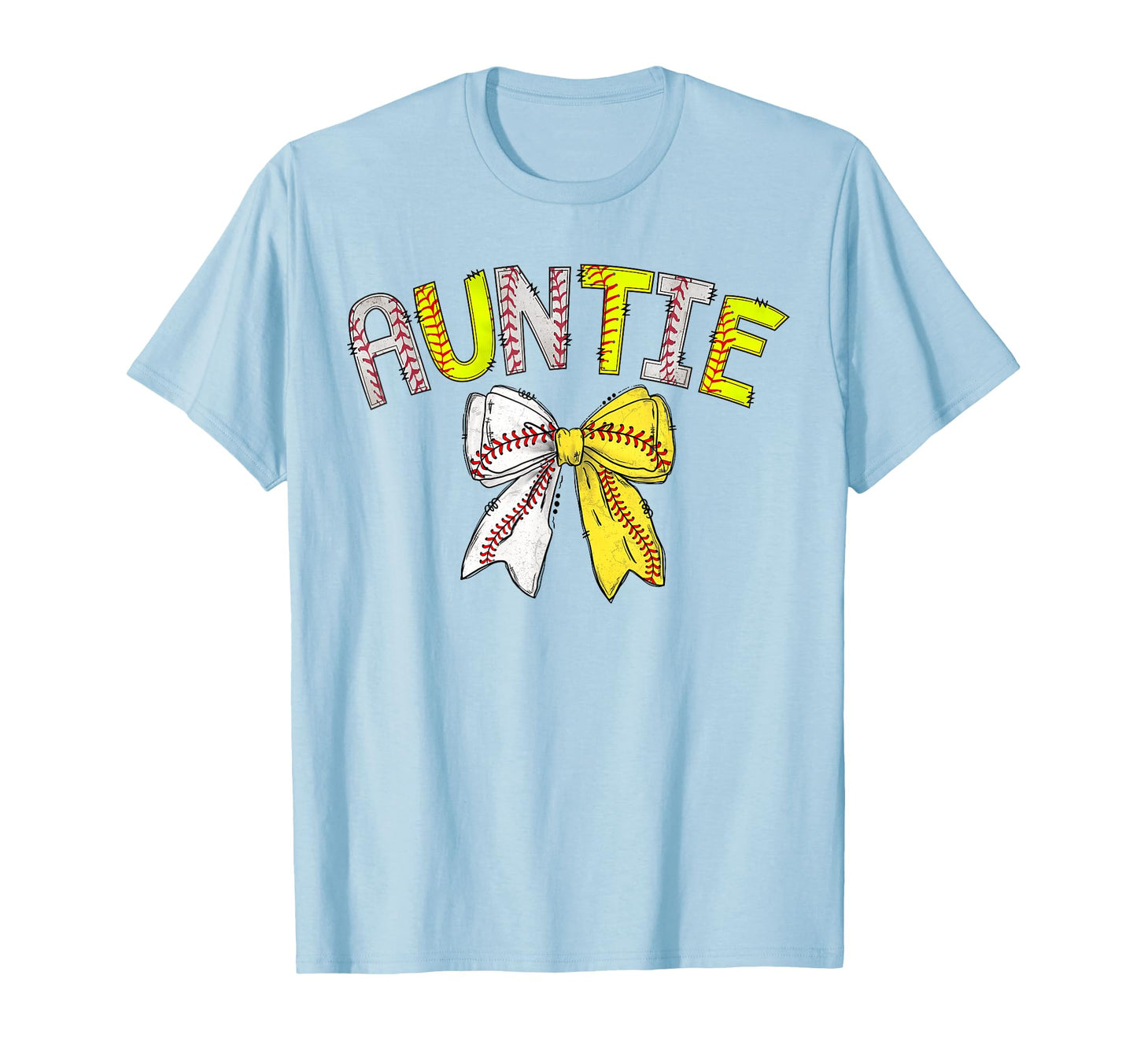 Auntie Both Half Baseball Softball T-Shirt - Unique Graphic for Adults - T-Shirt, Sweatshirt, Hoodie