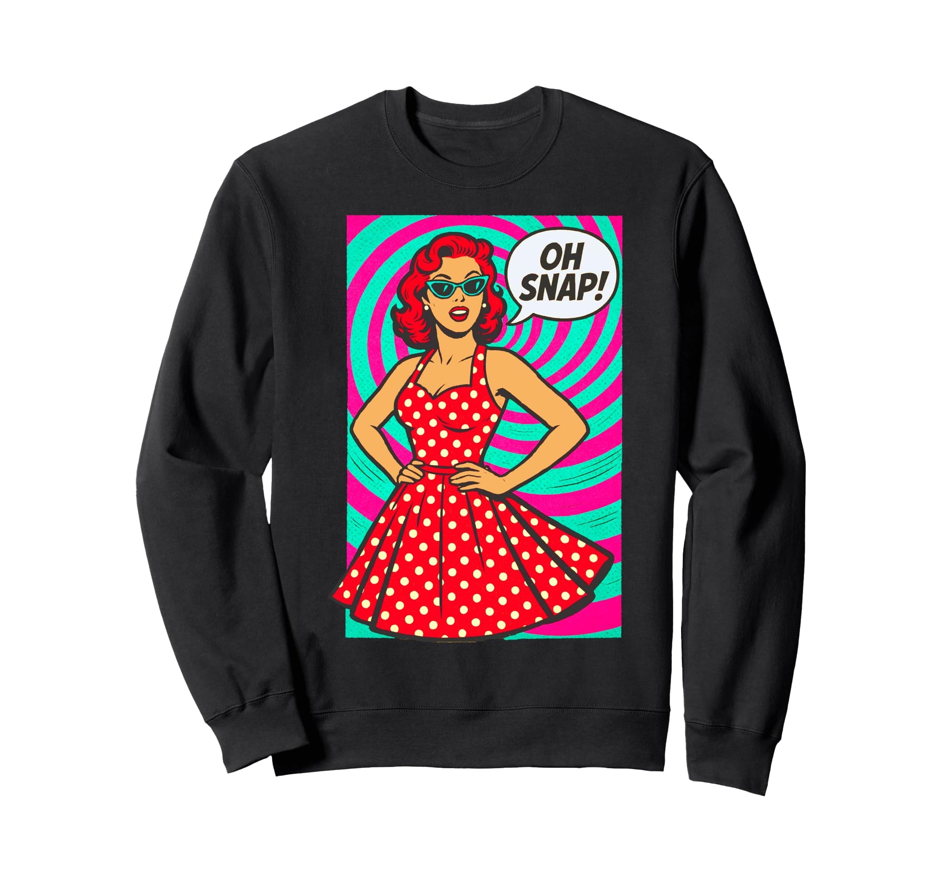 Pop Art Psychedelic 50S 60S Nostalgia Sweatshirt - Graphic Print Unisex - T-Shirt, Sweatshirt, Hoodie
