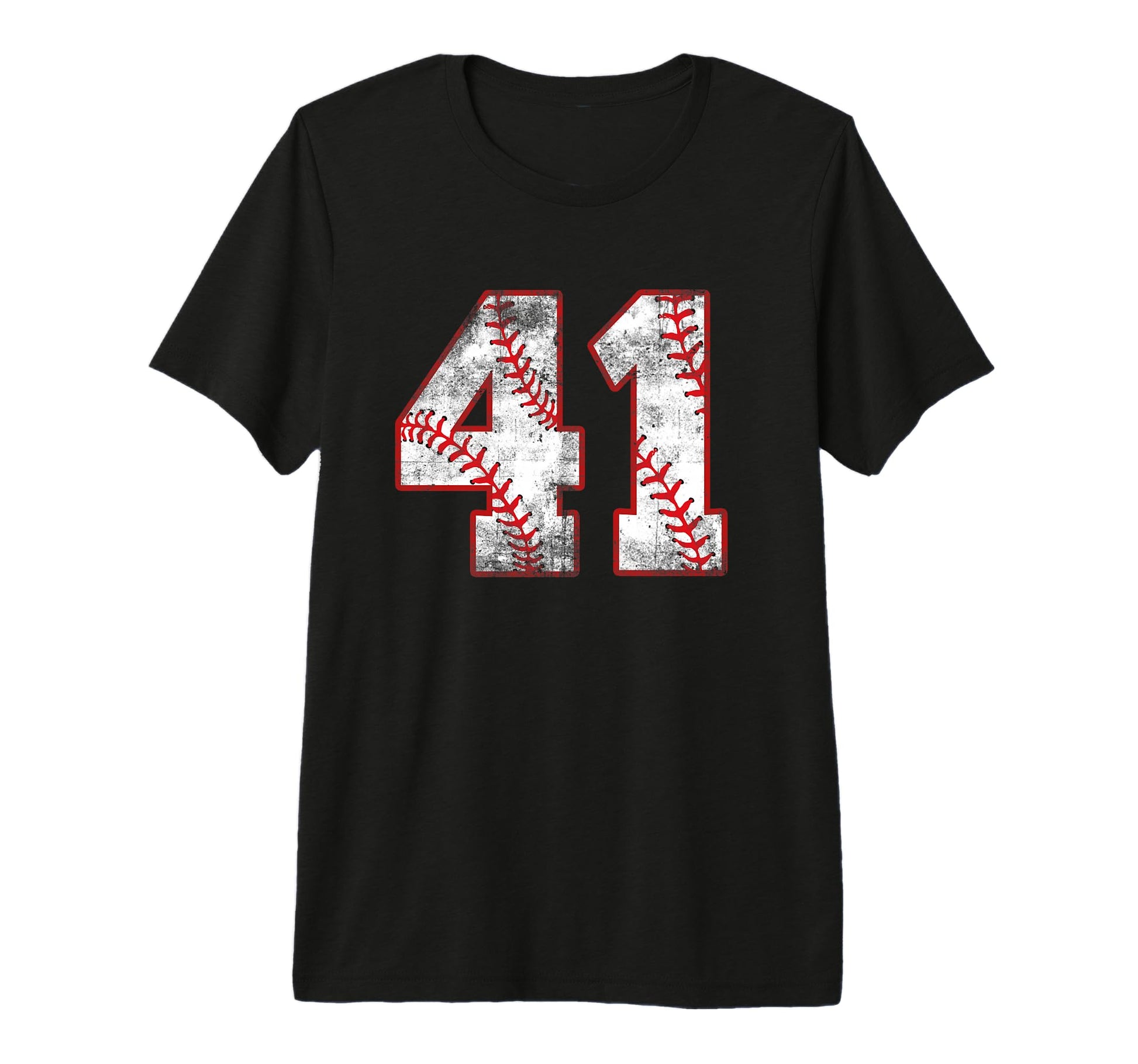Baseball 41 Jersey Number Tri Blend T-Shirt - Casual Everyday Wear Unisex - T-Shirt, Sweatshirt, Hoodie