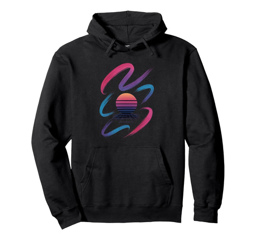 80S Synthwave Hoodie - Casual Everyday Wear Unisex - T-Shirt, Sweatshirt, Hoodie