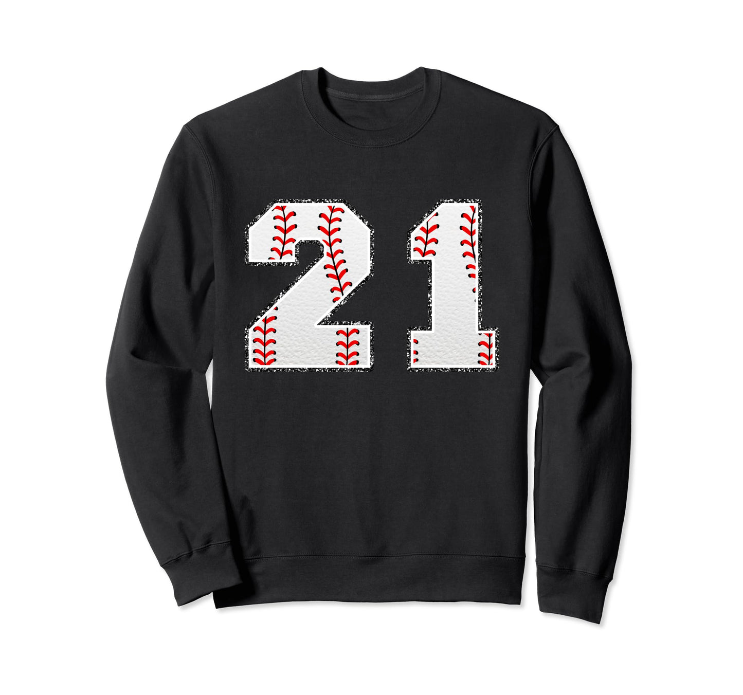 Number 21 Baseball Distressed Sweatshirt - Streetwear Style Men Women - T-Shirt, Sweatshirt, Hoodie