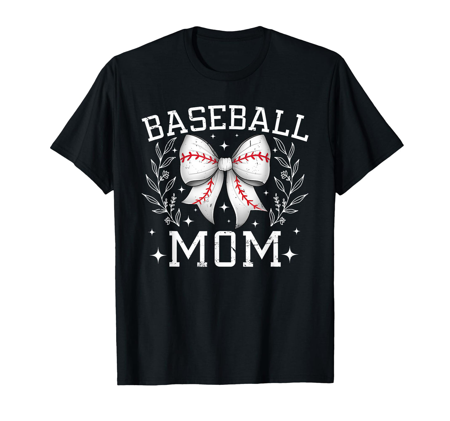 Coquette Bow Baseball Mom Game Day Mothers T-Shirt - Trendy Graphic Unisex - T-Shirt, Sweatshirt, Hoodie