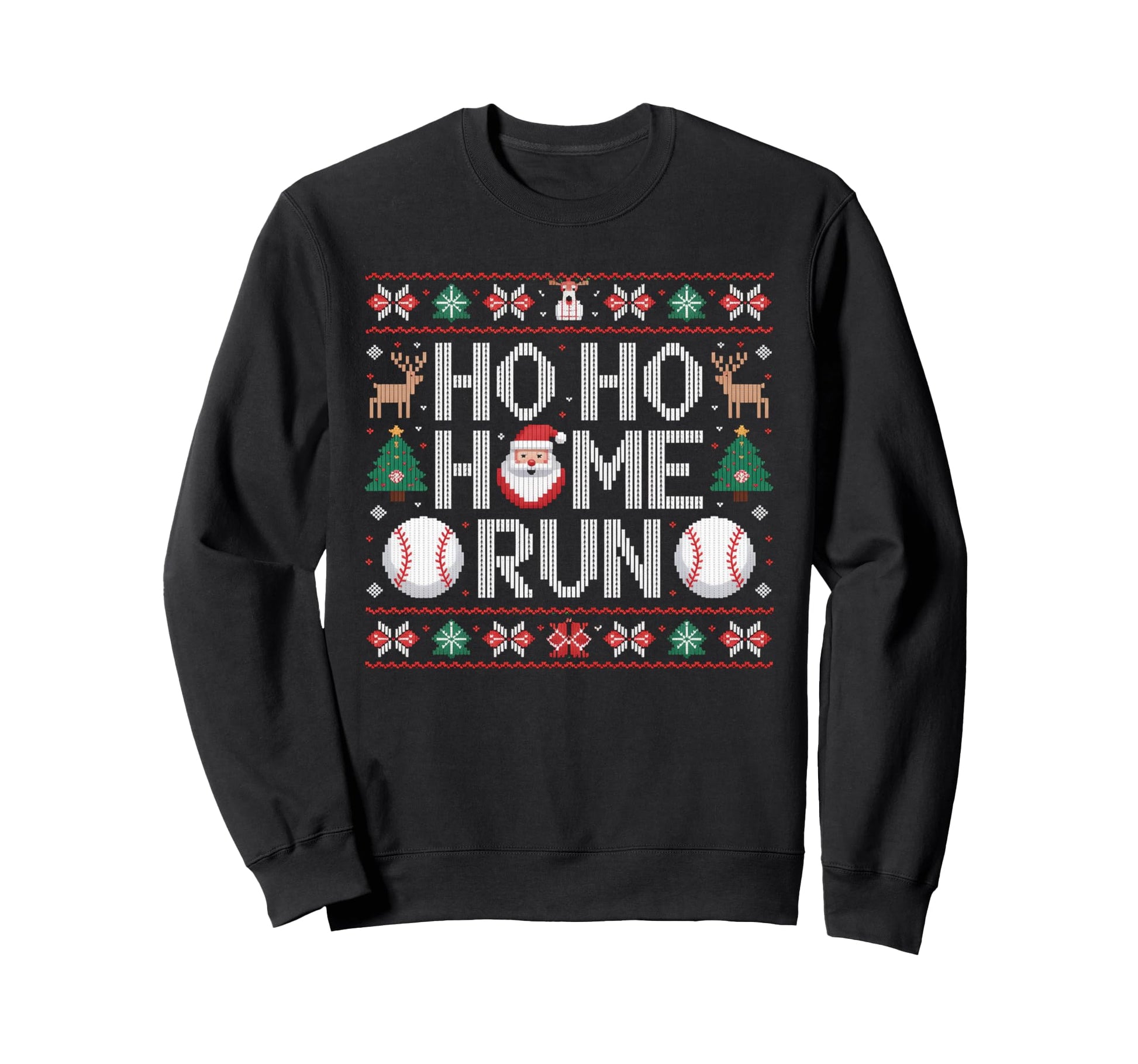 Ho Ho Home Run Baseball Sweatshirt - Casual Everyday Wear Men Women - T-Shirt, Sweatshirt, Hoodie