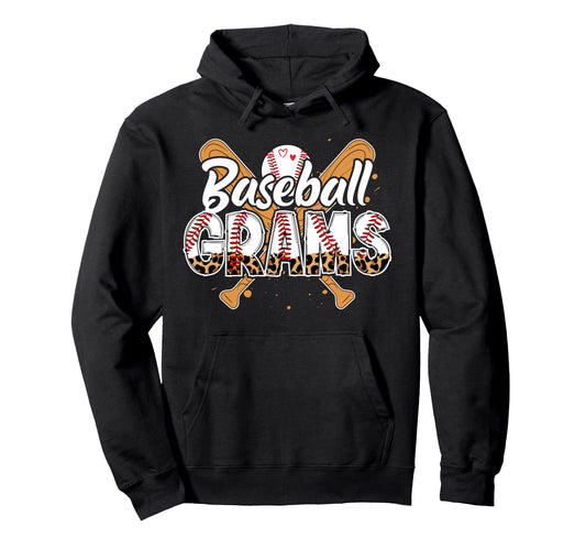 Baseball Grams Leopard Grams Baseball Hoodie - Unique Graphic Unisex - T-Shirt, Sweatshirt, Hoodie