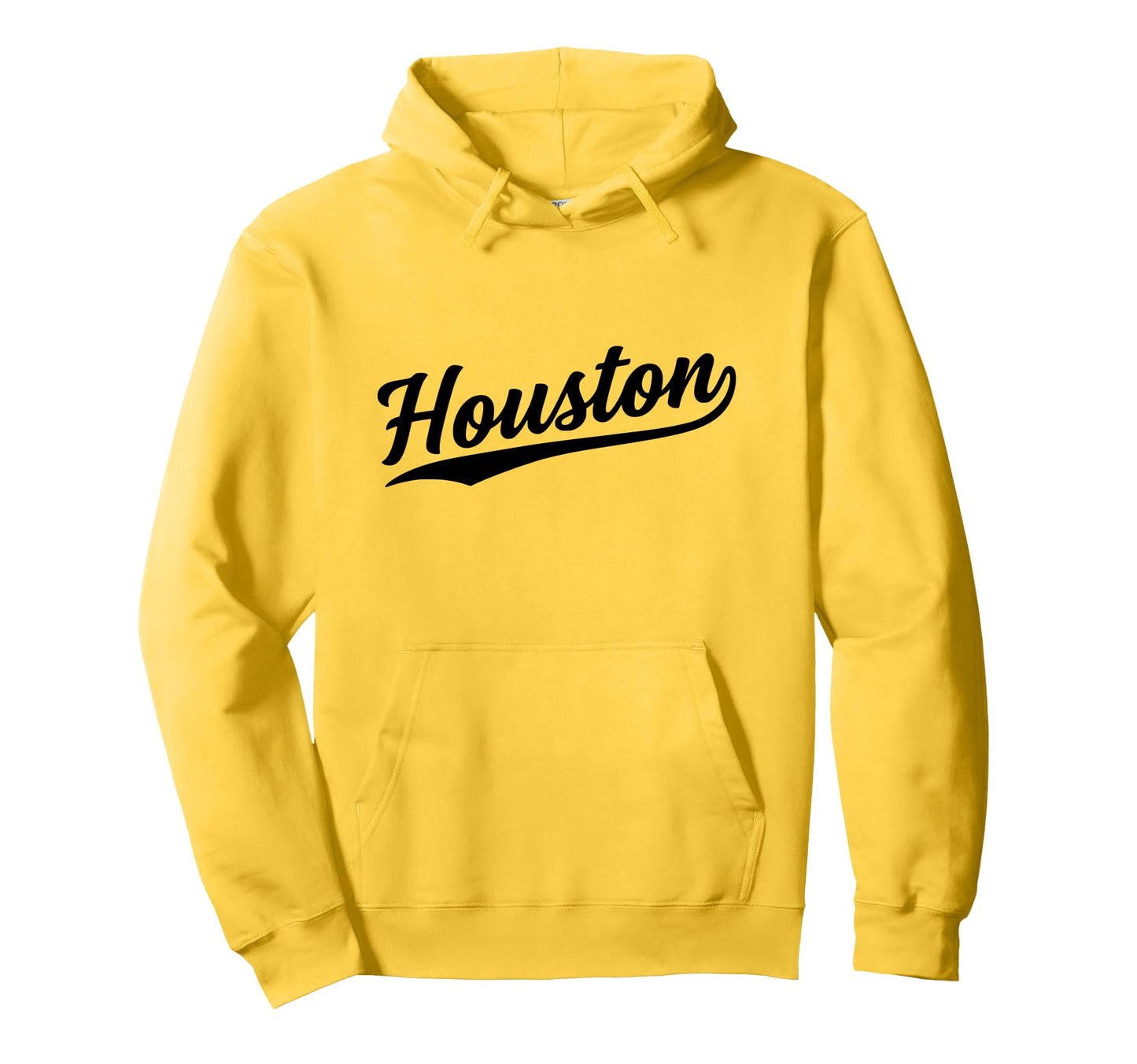 Houston Texas Script 1970S Black Text Hoodie - Graphic Print Men Women - T-Shirt, Sweatshirt, Hoodie