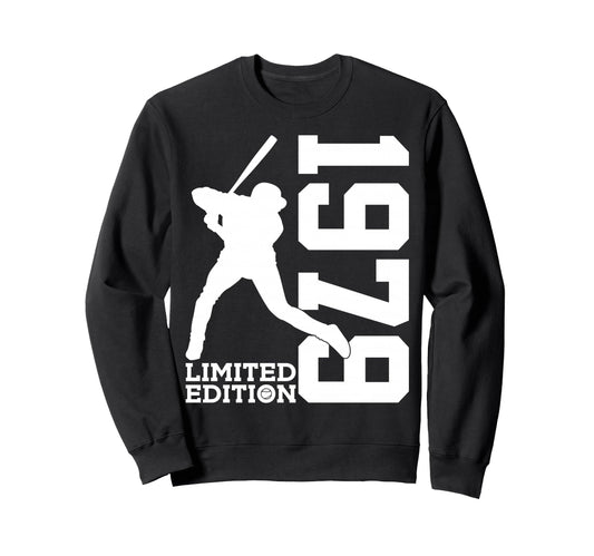 47Th Birthday Baseball 1979 Sweatshirt - Trendy Graphic for Adults - T-Shirt, Sweatshirt, Hoodie