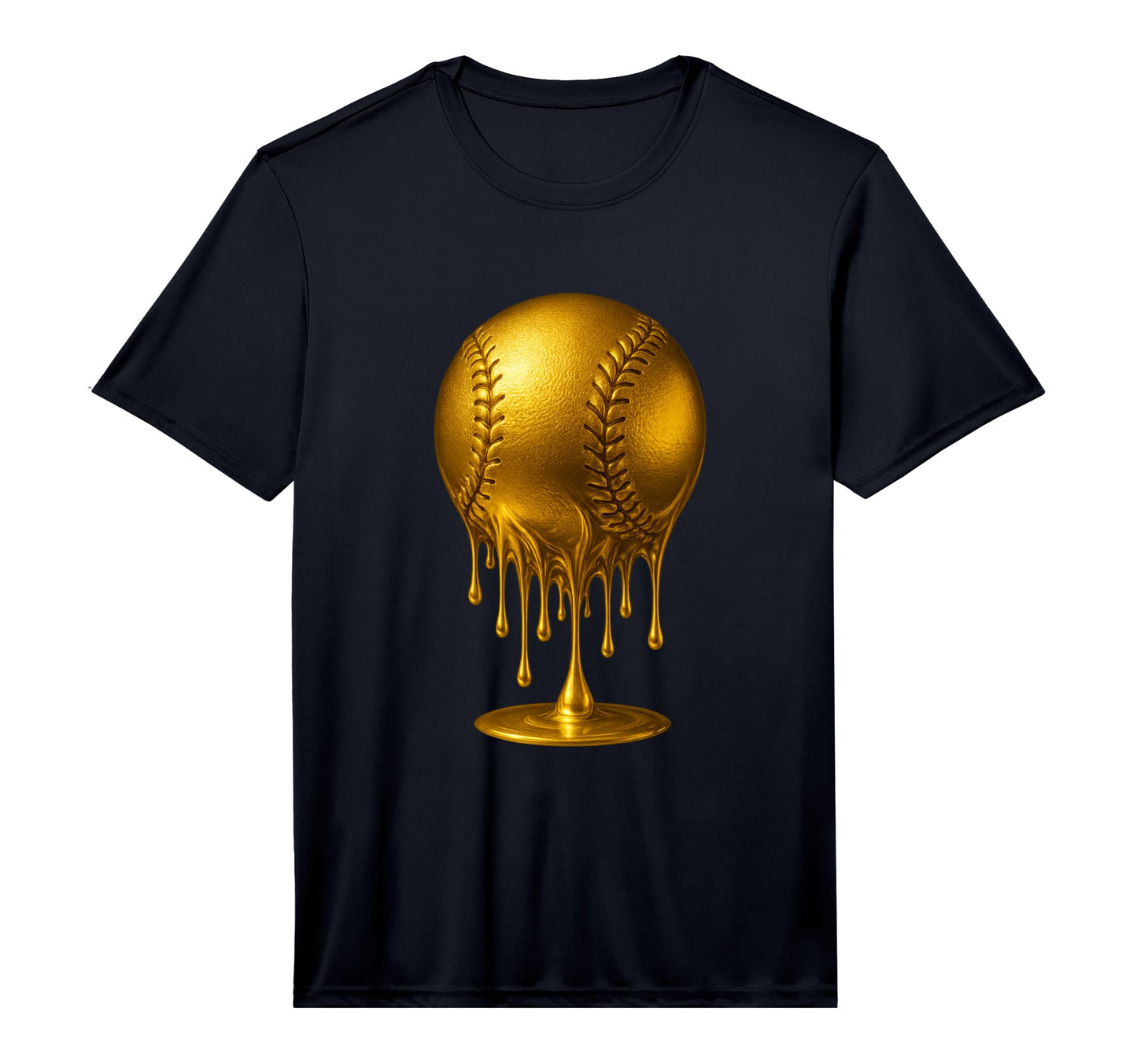 Dripping Gold Drip Baseball Game T-Shirt - Aesthetic Graphic for Adults - T-Shirt, Sweatshirt, Hoodie