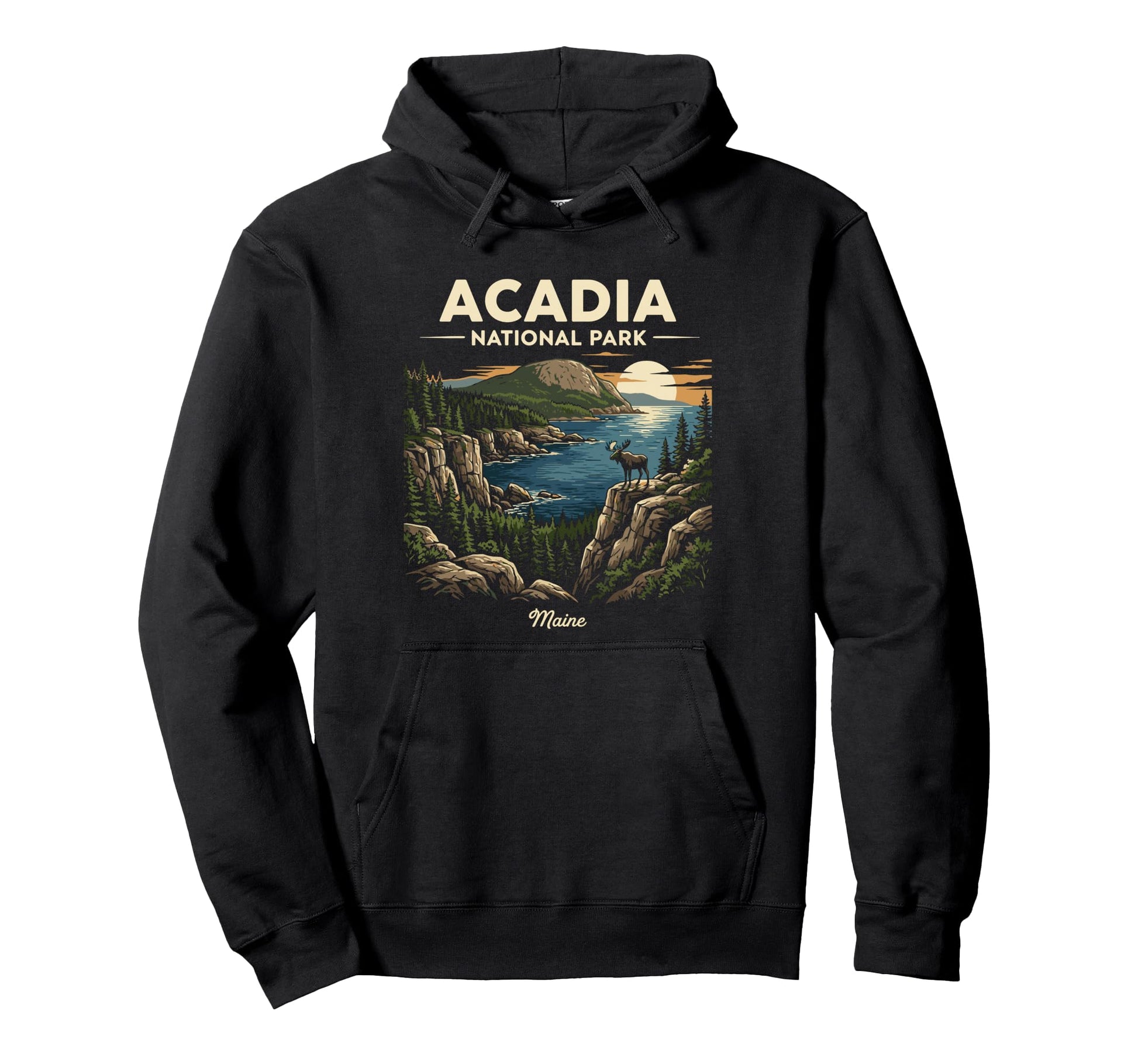Acadia National Park Maine Nature Hoodie - Custom Art Print Unisex - T-Shirt, Sweatshirt, Hoodie