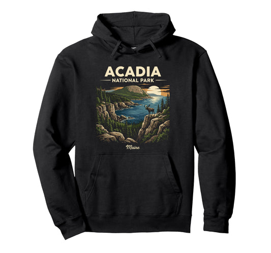 Acadia National Park Maine Nature Hoodie - Custom Art Print Unisex - T-Shirt, Sweatshirt, Hoodie