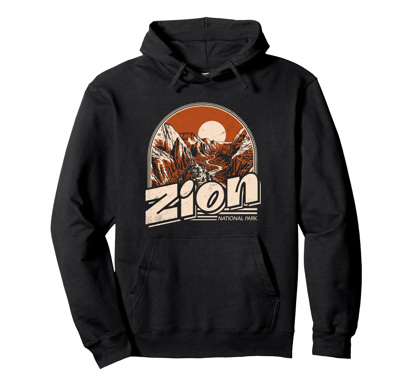 Zion National Park Distressed Hoodie - Unique Graphic for Adults - T-Shirt, Sweatshirt, Hoodie