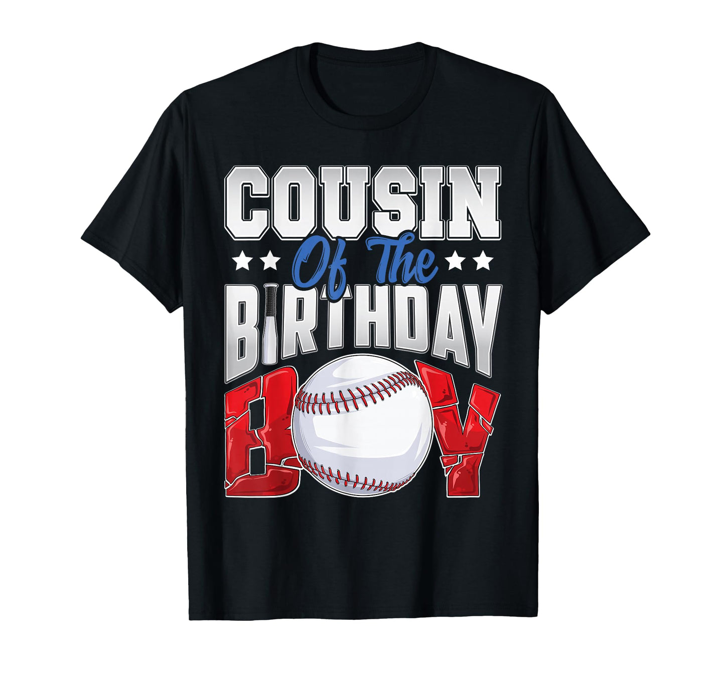 Cousin Baseball Birthday Family T-Shirt - Minimalist Print for Adults - T-Shirt, Sweatshirt, Hoodie
