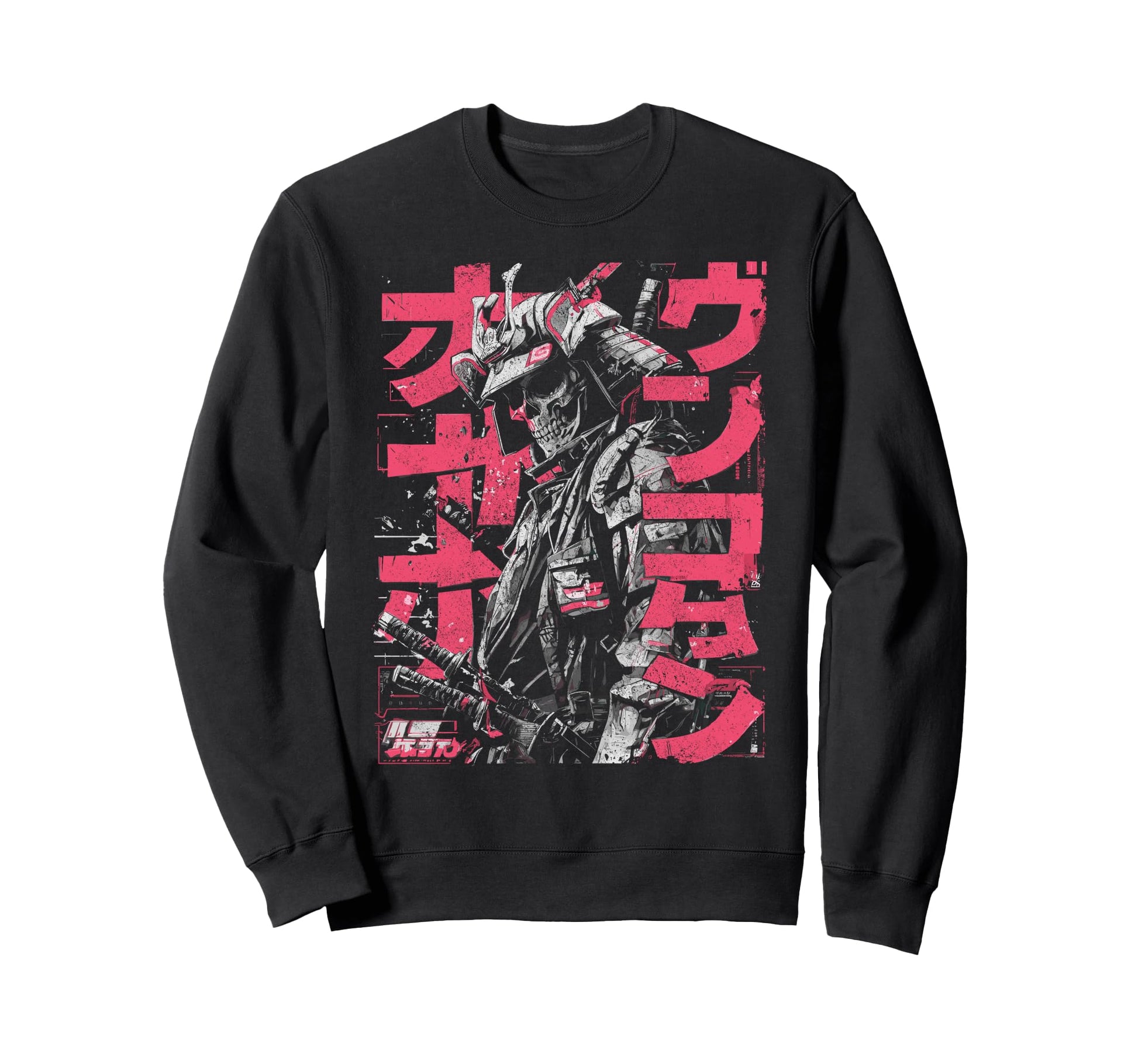 Japanese Streetwear Samurai Skeleton Sweatshirt - Unique Graphic Men Women - T-Shirt, Sweatshirt, Hoodie