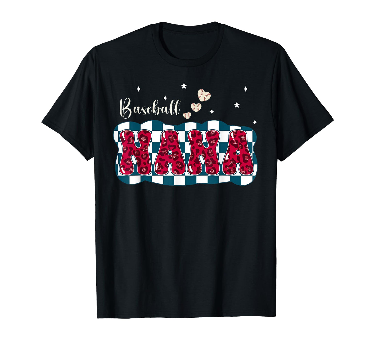 Baseball Nana Gigi Grandma Heart T-Shirt - Minimalist Print for Adults - T-Shirt, Sweatshirt, Hoodie