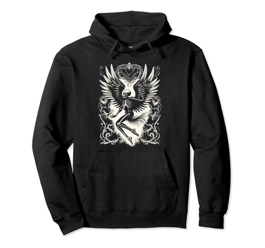 Aesthetic Y2K Fairy Wings Skeleton Hoodie - Custom Art Print for Adults - T-Shirt, Sweatshirt, Hoodie