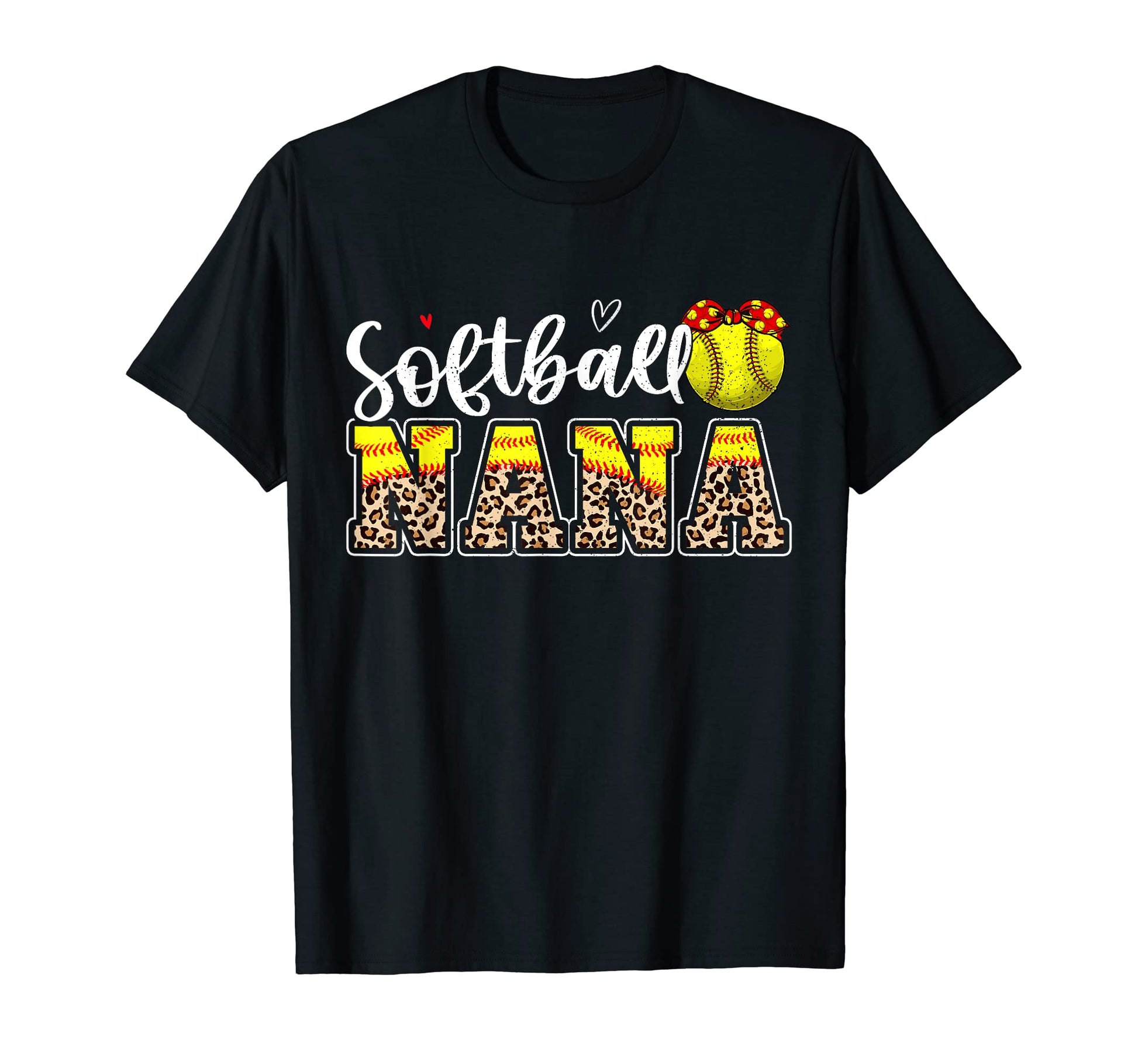 Softball Nana Baseball Leopard Game Day T-Shirt - Minimalist Print Unisex - T-Shirt, Sweatshirt, Hoodie