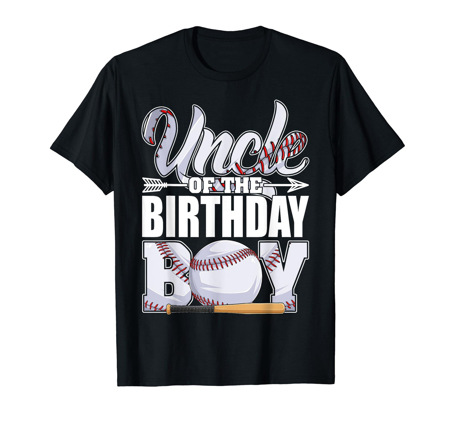 Uncle Birthday Baseball Matching Family T-Shirt - Unique Graphic Unisex - T-Shirt, Sweatshirt, Hoodie