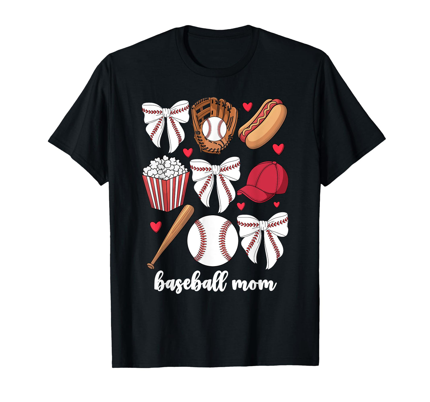 Baseball Coquette Bow Game Day Baseball T-Shirt - Trendy Graphic Unisex - T-Shirt, Sweatshirt, Hoodie