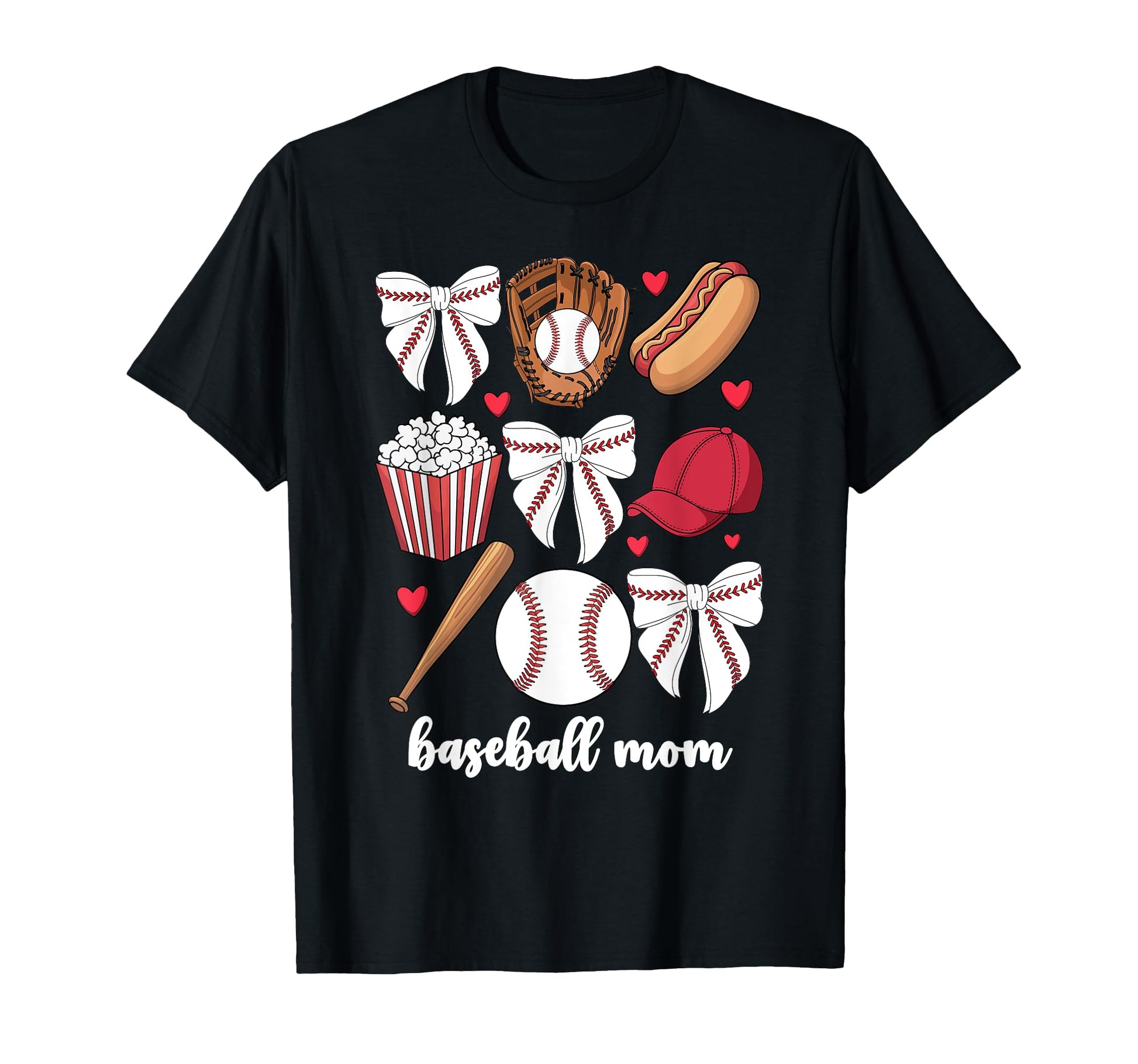 Baseball Coquette Bow Game Day Baseball T-Shirt - Trendy Graphic Unisex - T-Shirt, Sweatshirt, Hoodie