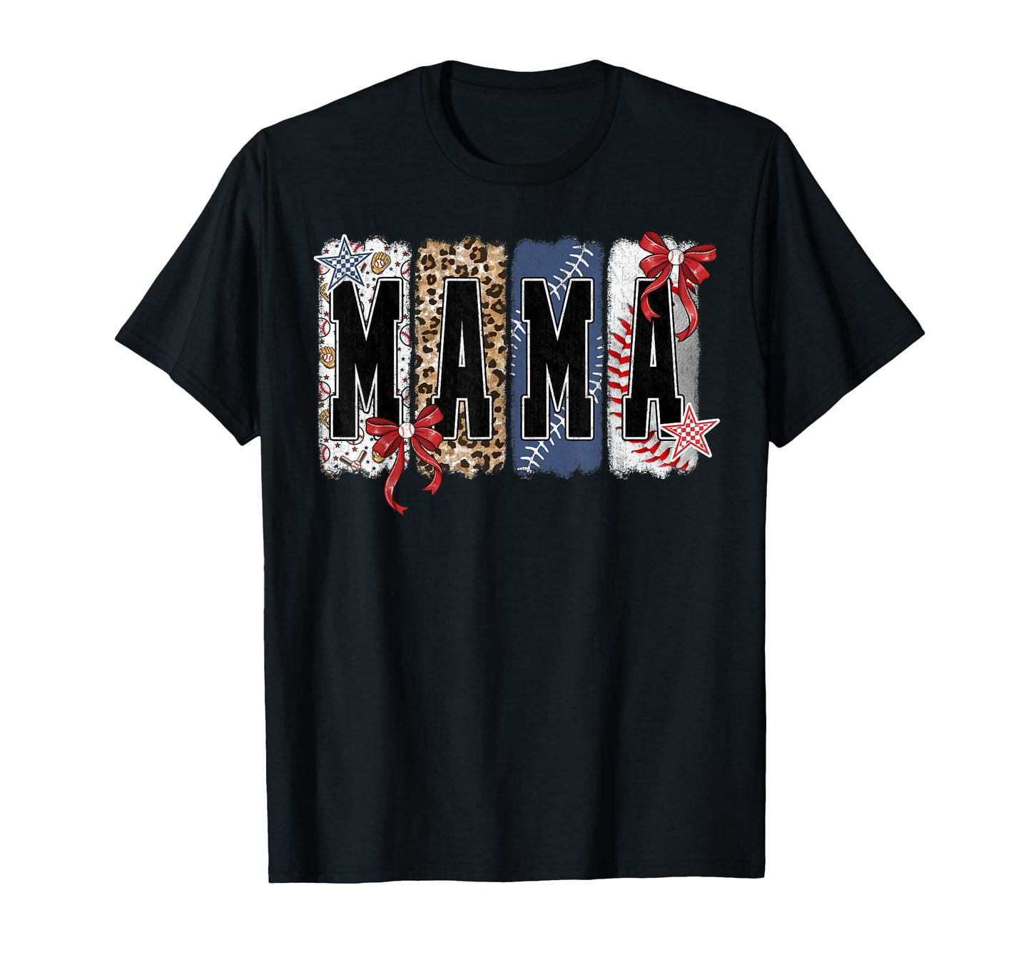 Leopard Baseball Mama Coquette Bow T-Shirt - Custom Art Print Men Women - T-Shirt, Sweatshirt, Hoodie
