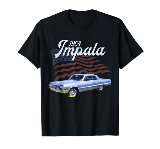 1964 64 Impala Old School Muscle Car T-Shirt - Minimalist Print Men Women - T-Shirt, Sweatshirt, Hoodie