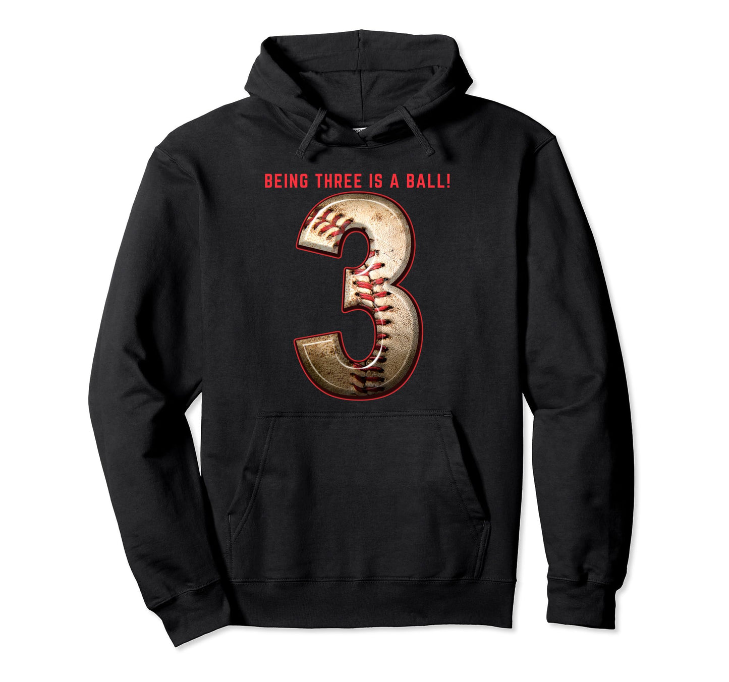 Baseball Birthday 3Rd Birthday Number Hoodie - Unique Graphic Unisex - T-Shirt, Sweatshirt, Hoodie