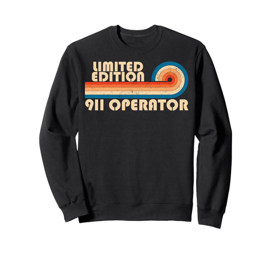 911 Operator 70S 80S Sunset Stripe Sweatshirt - Unique Graphic Men Women - T-Shirt, Sweatshirt, Hoodie