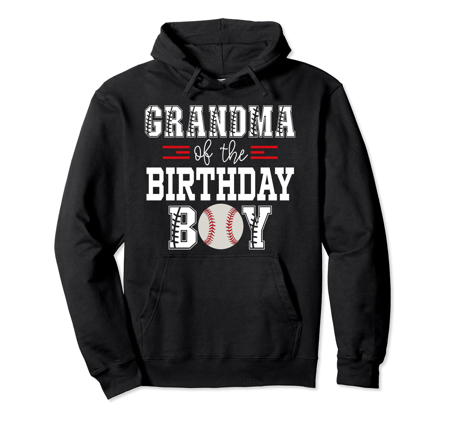 Grandma Birthday Baseball Lover First Hoodie - Novelty Apparel for Adults - T-Shirt, Sweatshirt, Hoodie