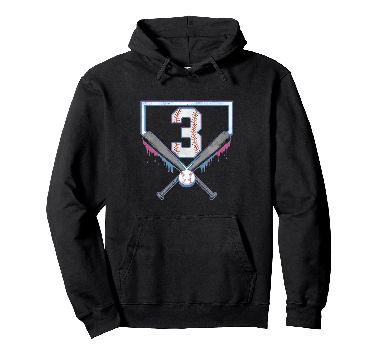 Sprinkle 3Th Birthday Baseball Home Ice Cream Hoodie - Graphic Print Unisex - T-Shirt, Sweatshirt, Hoodie