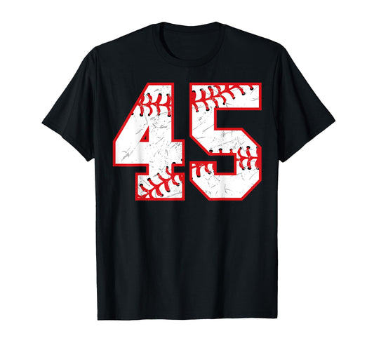 45 Birthday Baseball Theme Bday Party T-Shirt - Streetwear Style Unisex - T-Shirt, Sweatshirt, Hoodie